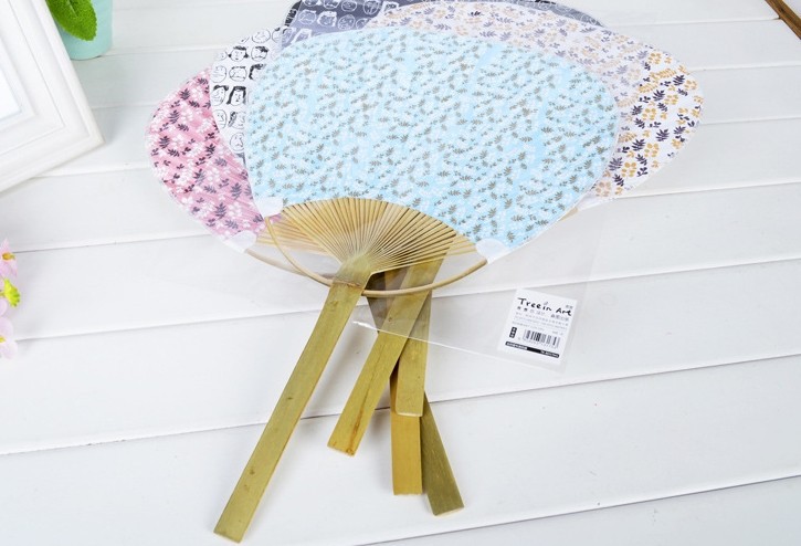 韩国文具 青壹坊 十万嬉皮士布面团扇 扇子 tr-bd57041