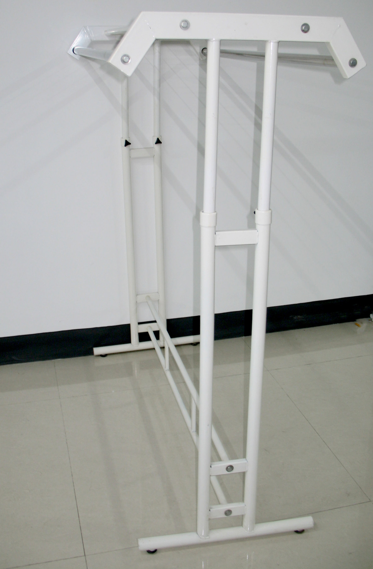 混批服装展示架落地,铁艺双杠架,含网格服装货架