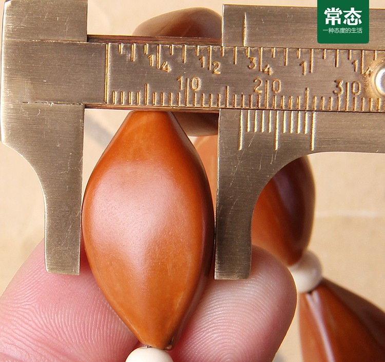 常态 三棱素胡 橄榄核素核手串光珠橄榄核雕刻三棱素珠手串|4002