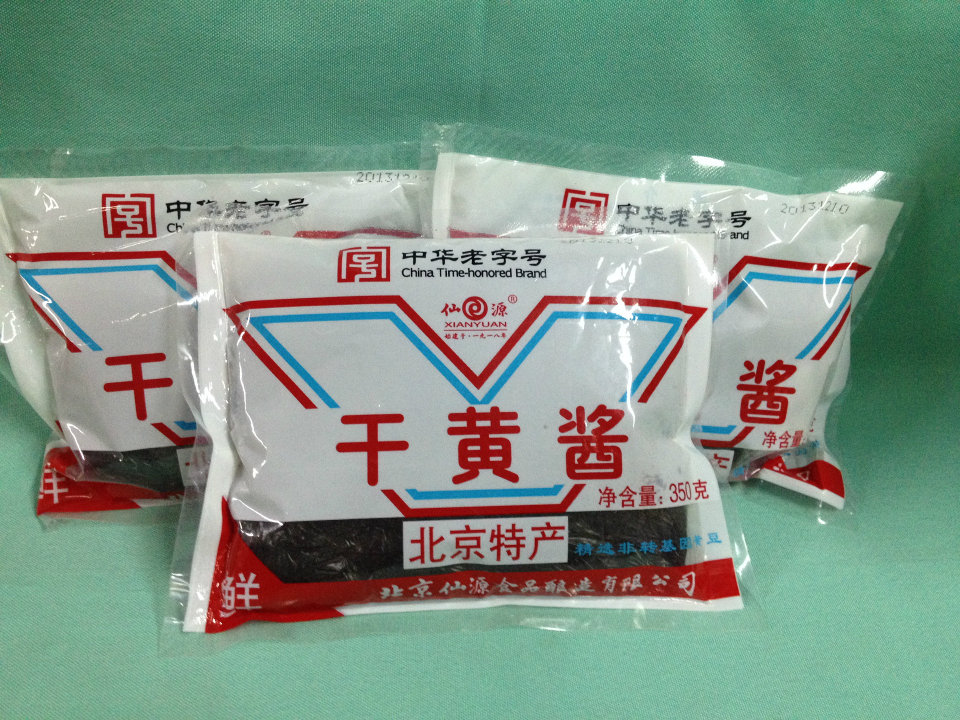 【厂家代理仙源350g/袋 干黄酱 北京特产 炸酱面的首选】厂家代理仙源