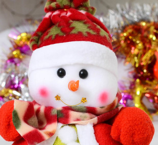 圣诞节装饰场景装饰摆件圣诞雪人娃娃 大号圣诞雪人泡沫雪人32cm