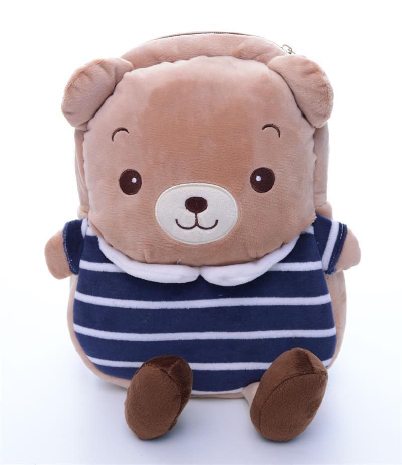 新款 微笑轻松熊毛绒卡通书包 韩版幼儿园双肩包背包 幼儿园书包