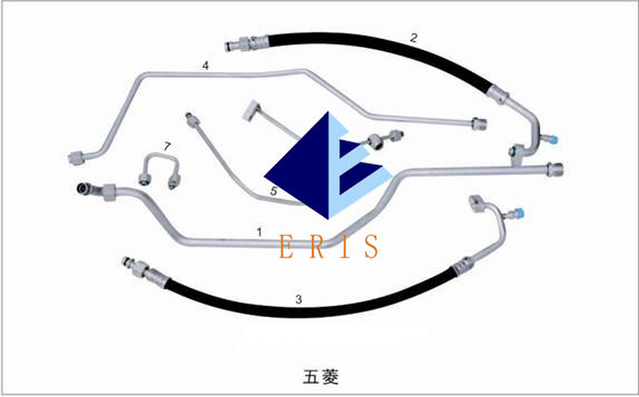 五菱空调管路 空调配件 汽车配件 冷气管胶管汽车空调管路