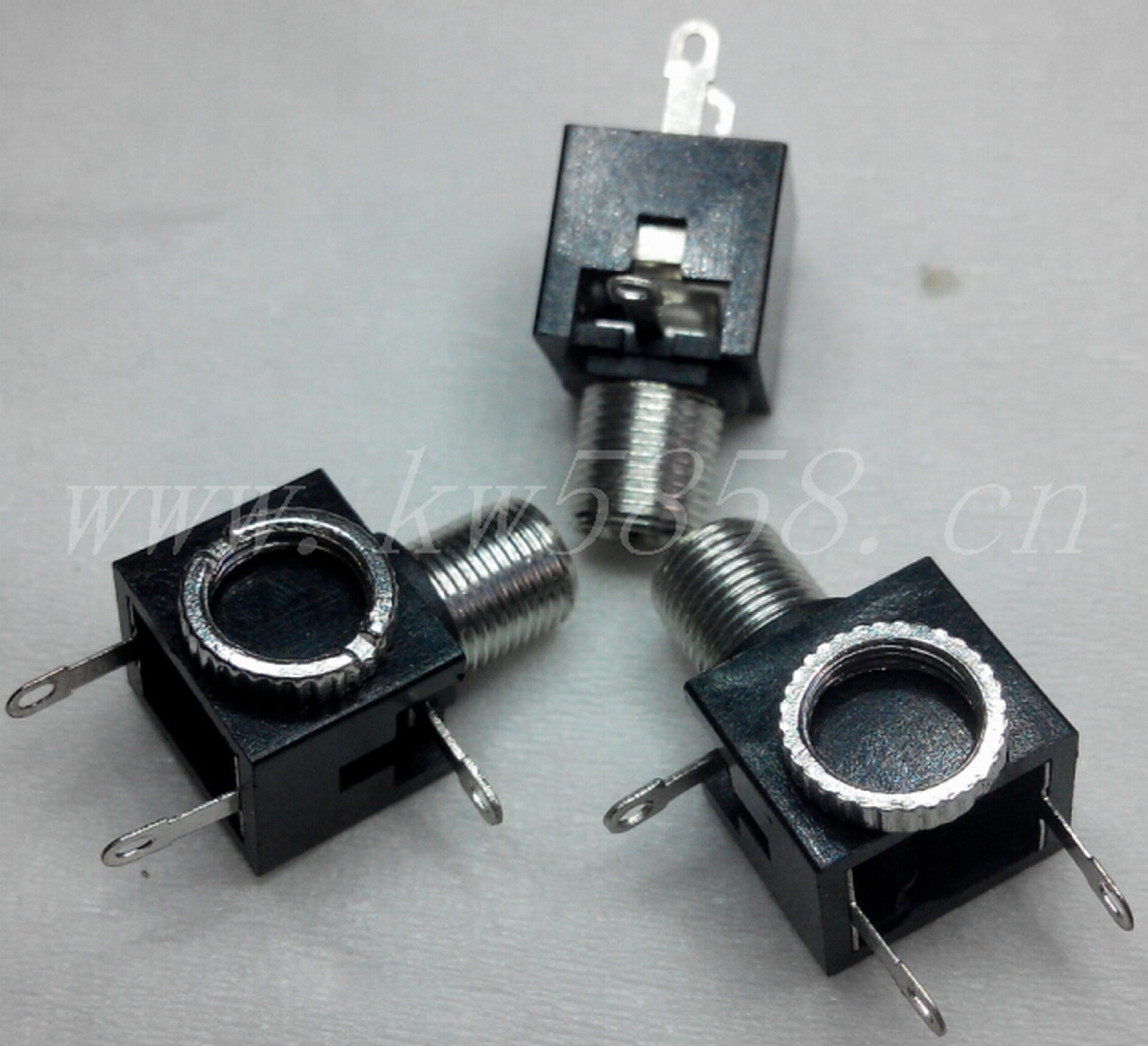 5音频插座pj-301m 带螺纹焊线3.5耳机插座 音频母座