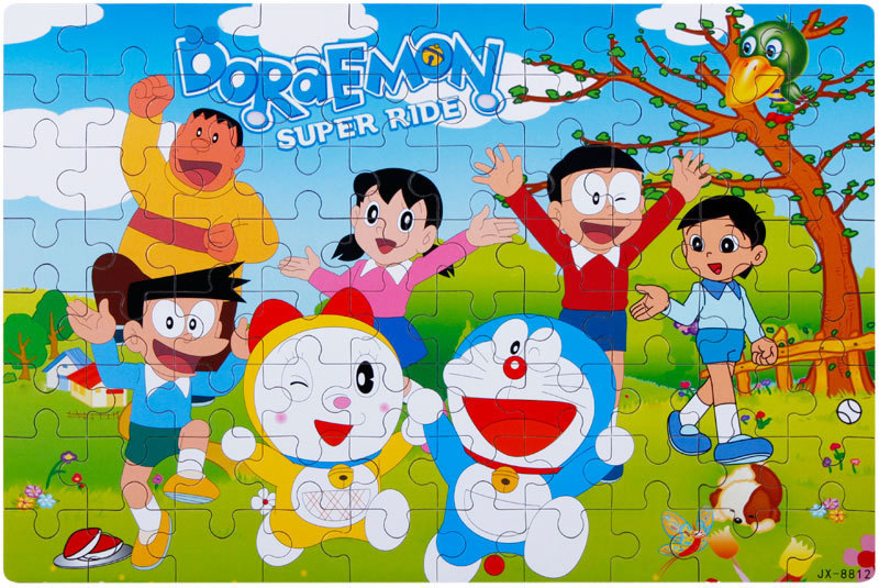 木质木制拼图 儿童早教益智玩具 80片铁盒拼图拼板