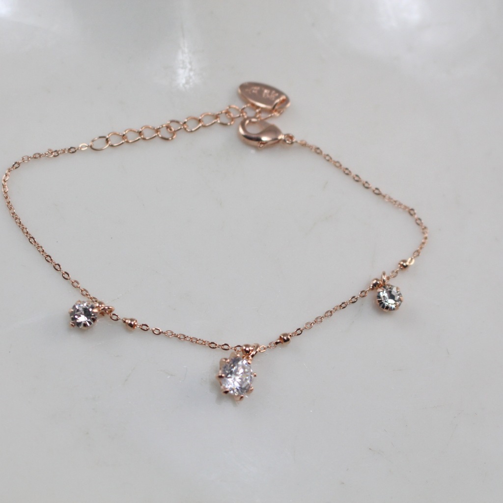 批发正品欧比雅比 正品镀18k金韩版 嵌镶大锆石手链 简约 女款