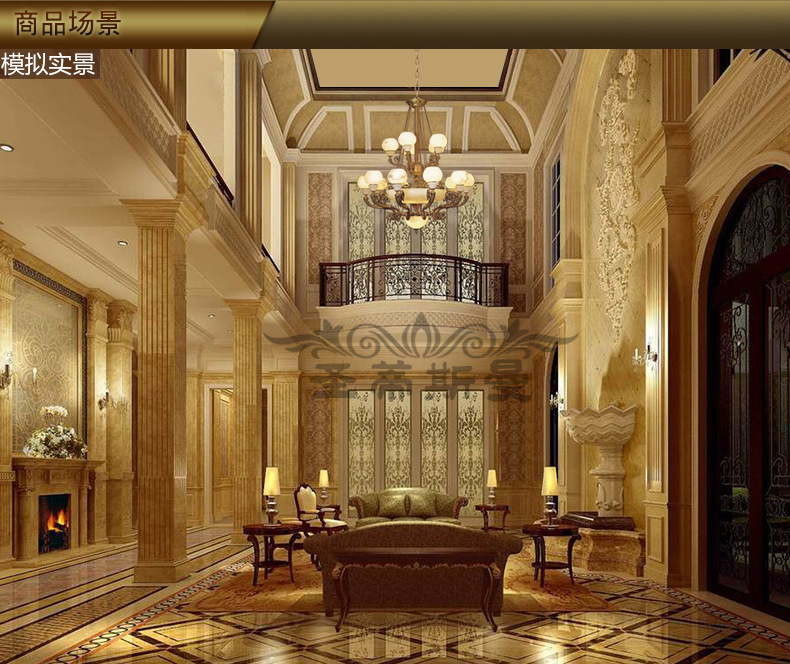 正品进口西班牙云石欧式复古宾馆酒店大厅中空大吊灯别墅客厅灯具