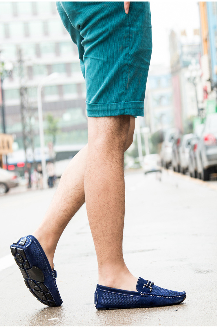 精品夏季新款男士镂空透气豆豆鞋 品牌男士驾车鞋 男豆豆鞋