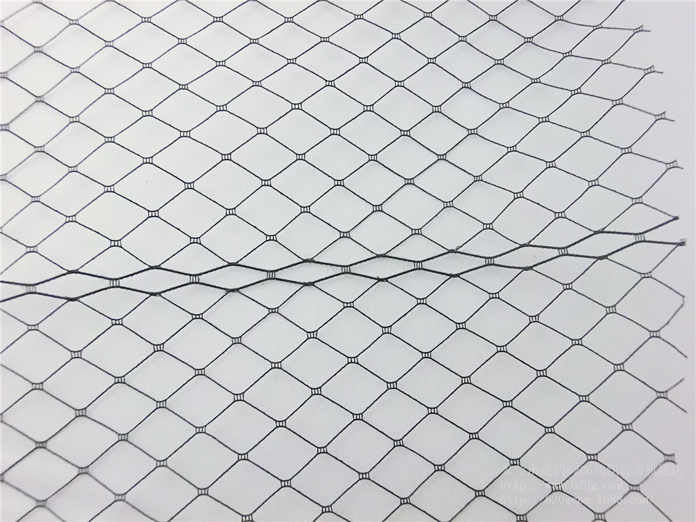 黑色面纱网布大眼网纱婚纱头罩面罩菱形网布大目头纱网眼布