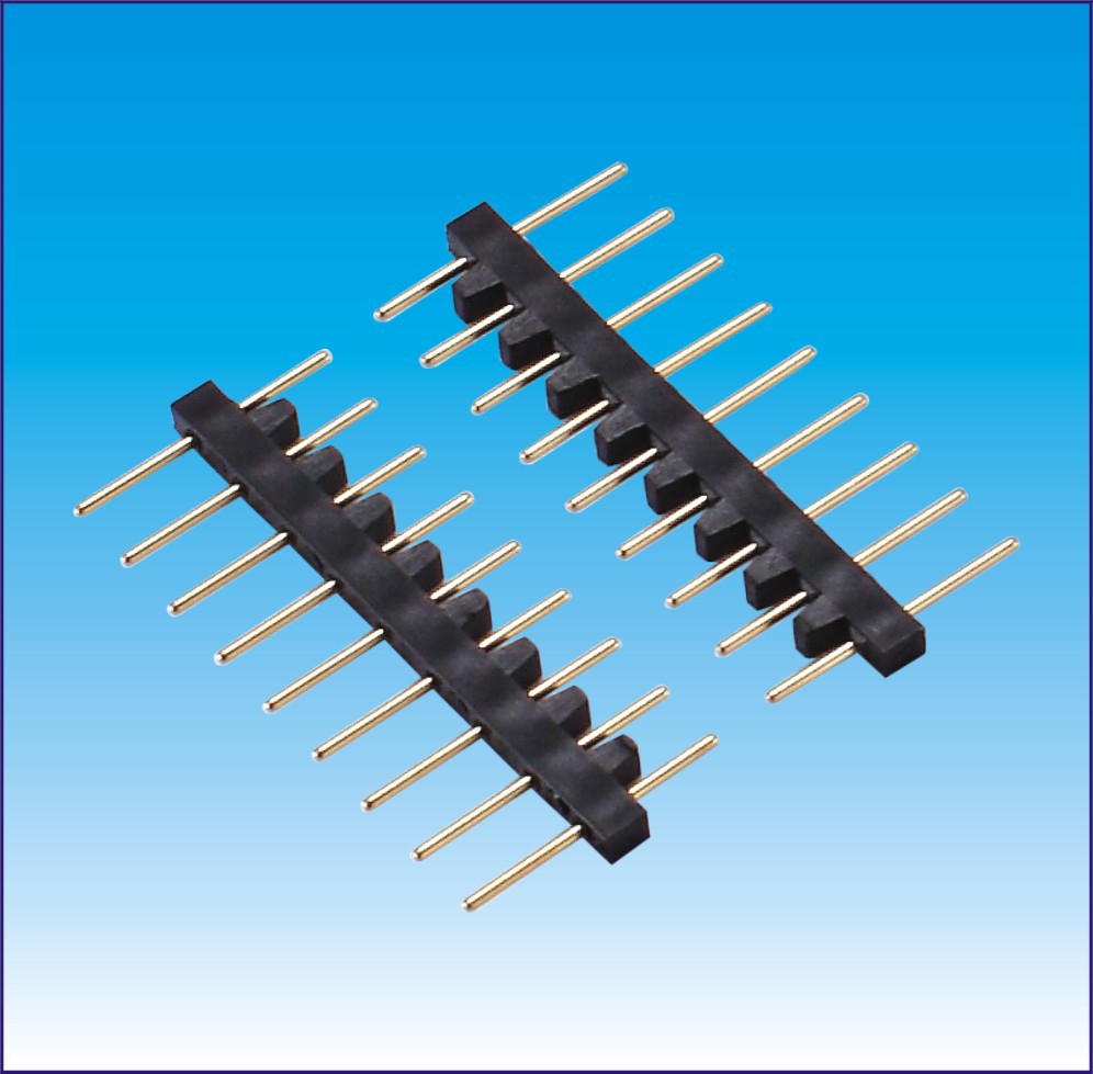 54mm圆针排针 1×9p 180度