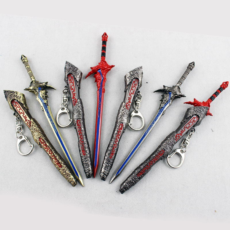 古剑奇谭 天墉城红玉佩剑 带铁鞘 合金剑扣钥匙扣