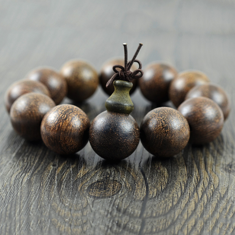 赠送证书珠径1520cm正宗越南老沉手链檀木佛珠手链批发