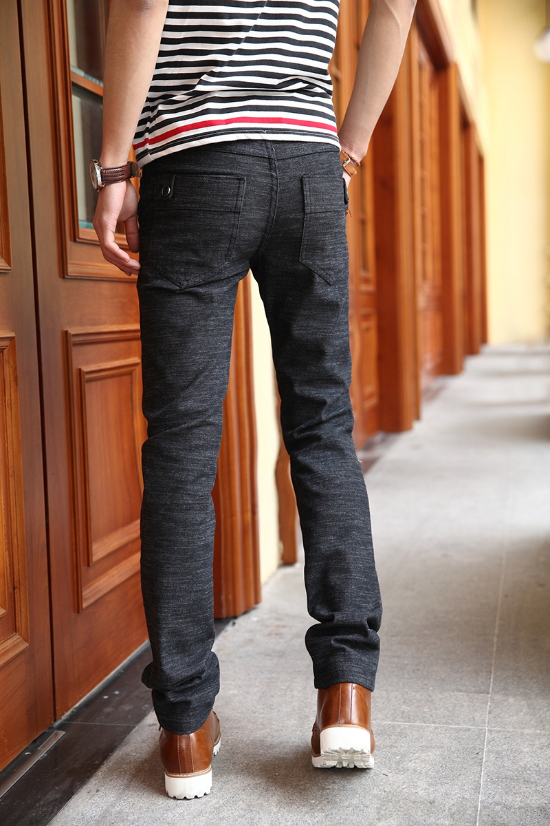 春季新款男式休闲裤男韩版麻棉长裤修身小脚亚麻休闲男裤厂家批发