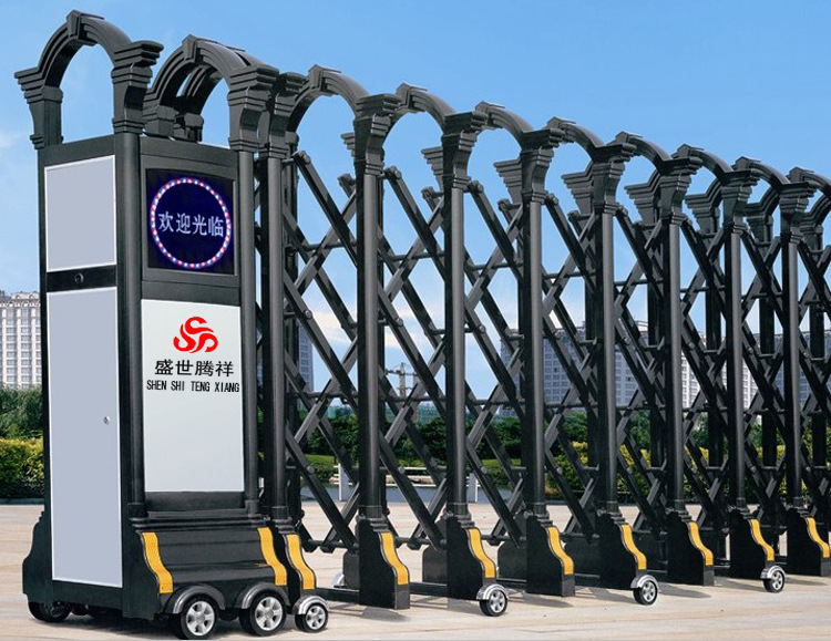 厂家直销 铝合金电动伸缩门 进户栅栏门道闸 南京|南宁j