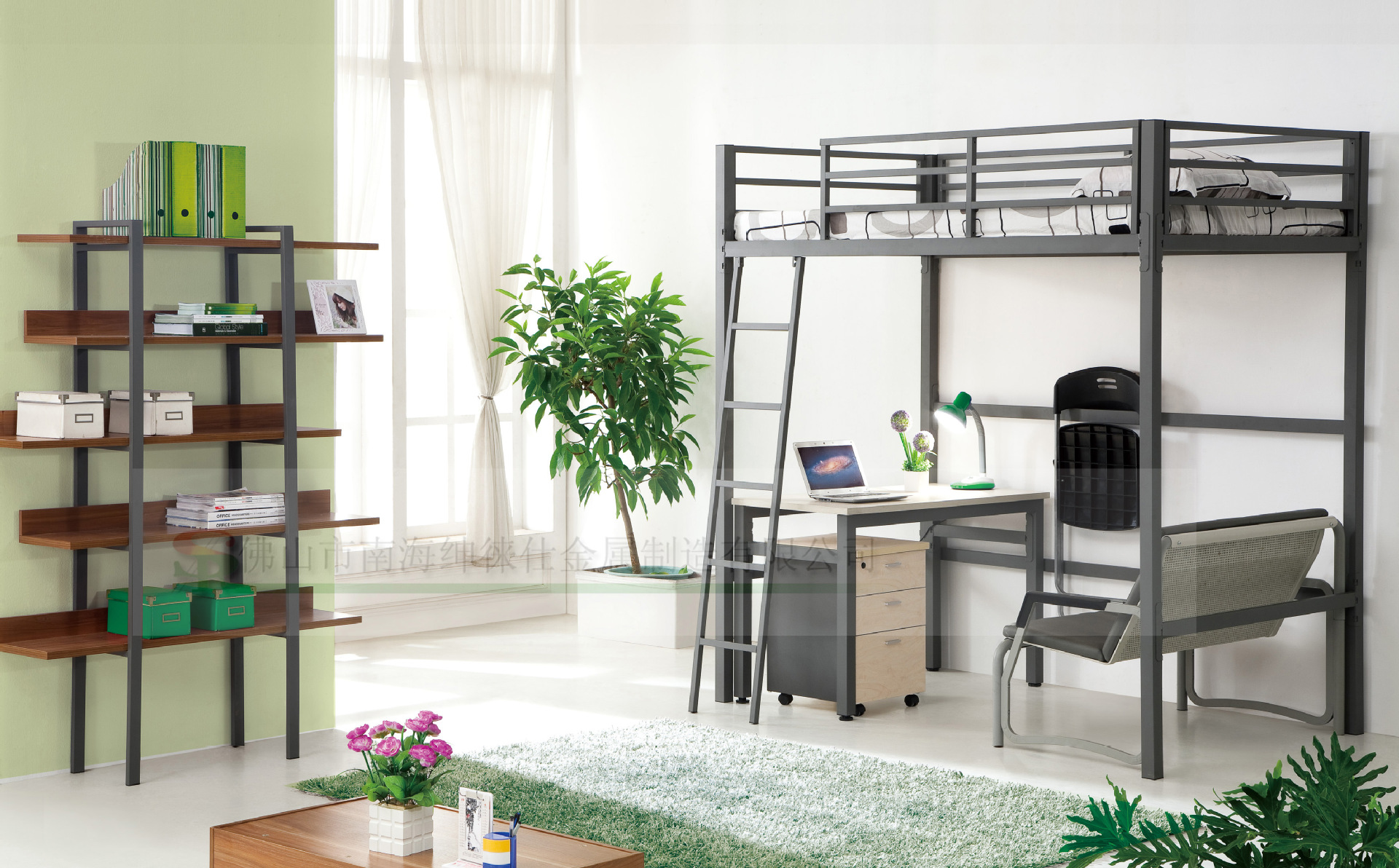 完美组合 高架床搭配多功能架子一套促销