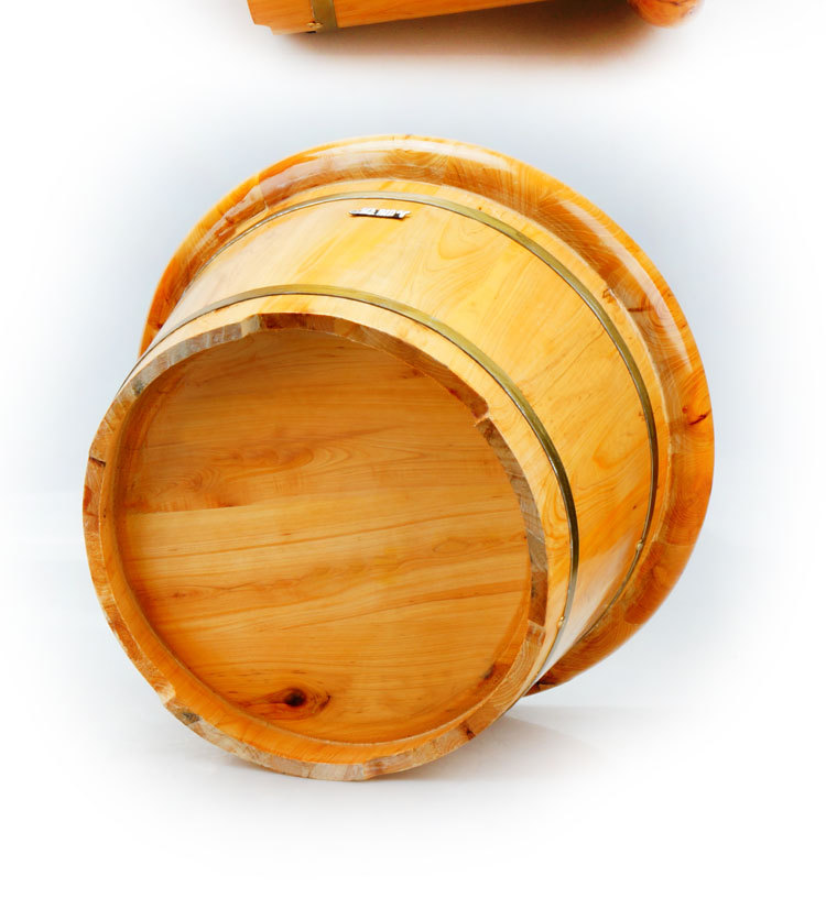 厂家直销 26cm高圆边 足浴盆 香柏木泡脚桶 洗脚木桶