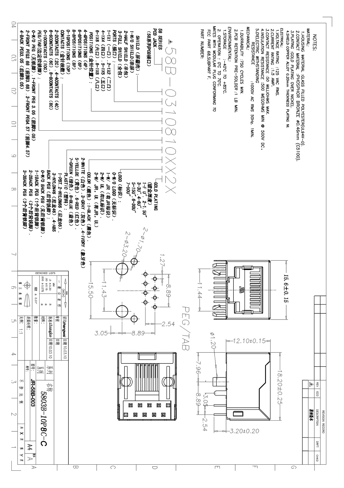 深圳优质rj45 8p8c水晶头母座 优联康品牌rj45 8p8c水晶头母座