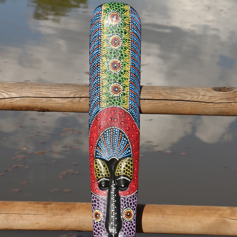 泰国工艺芒果木点彩面具 泰式风格东南亚装饰品 非洲鬼脸新奇特