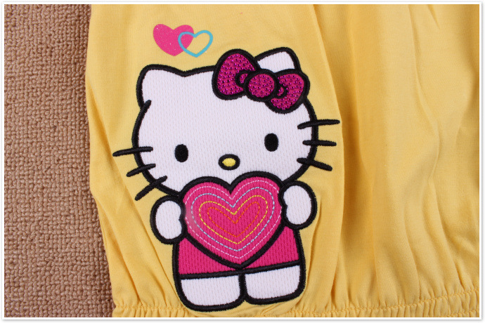 新品hellokitty外贸原单童装 女童吊带连体裤kt猫儿童连身裤