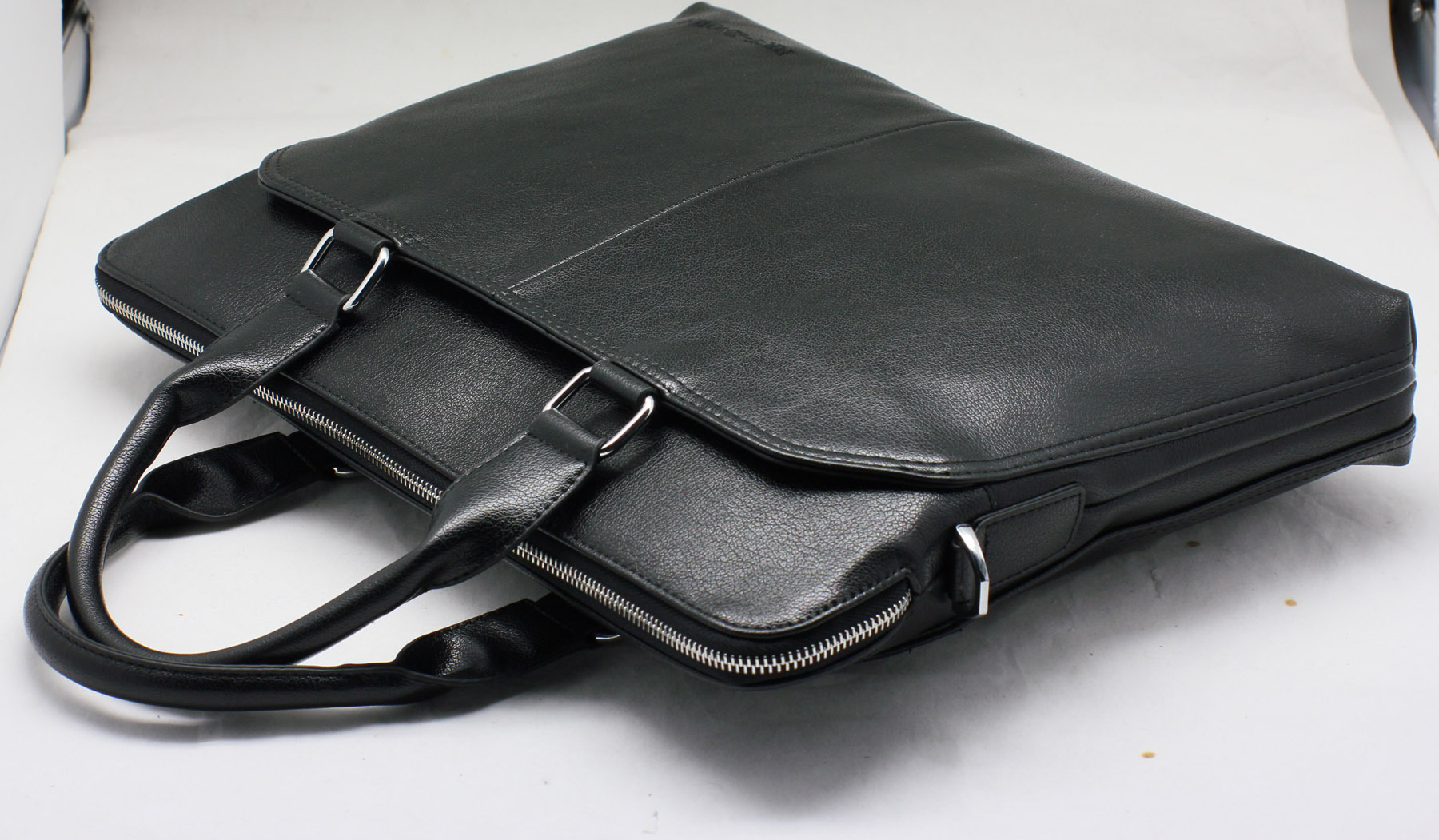 批发 男士漆皮pu皮时尚商务休闲包 手提单肩斜挎包男包公文包图片_4