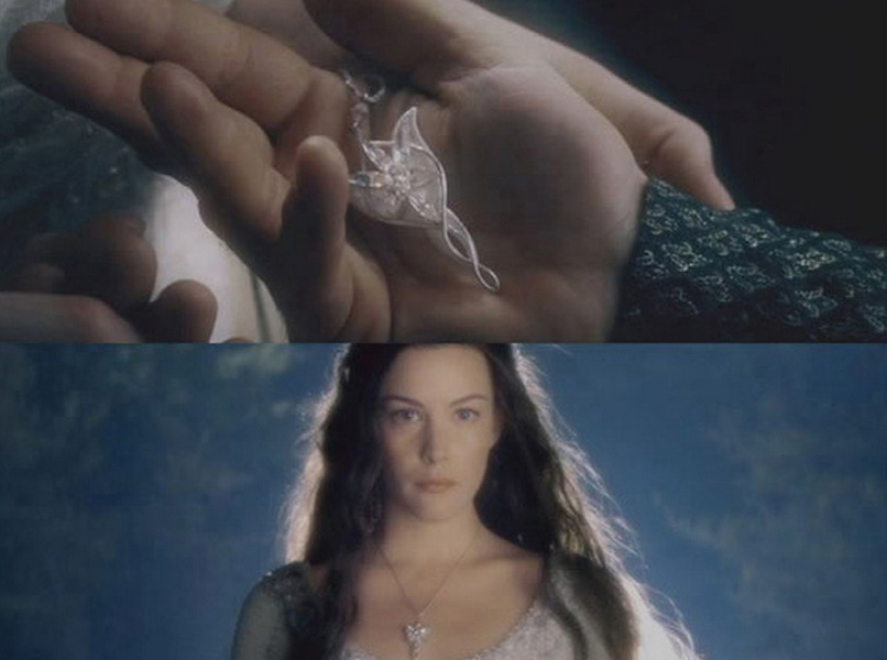 欧美指环王项链 魔戒精灵公主暮星苍暮之星吊坠项链