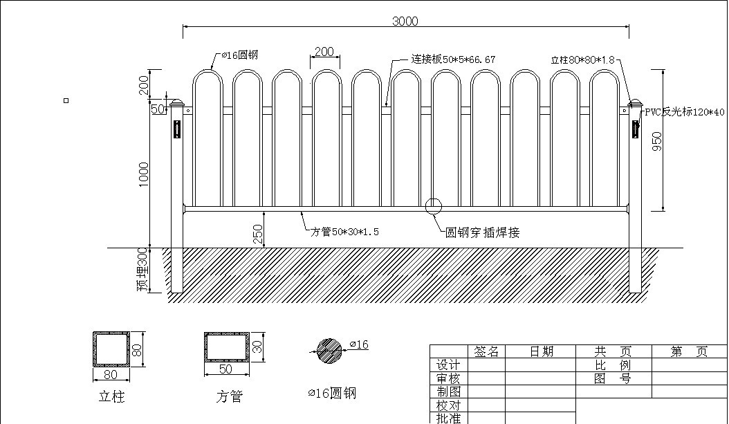 学校护栏设计图图片