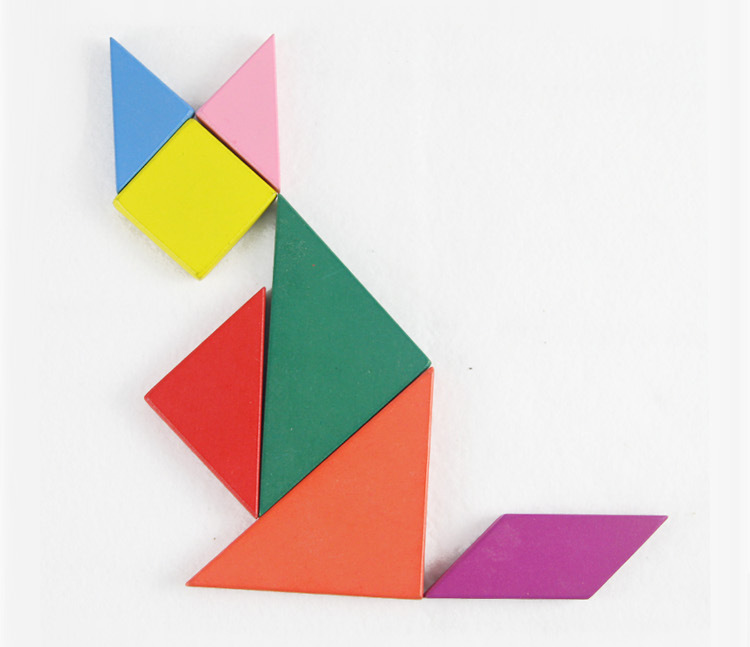 益智玩具 儿童玩具 木制玩具 彩色七巧板 拼图玩具 积木玩具批发