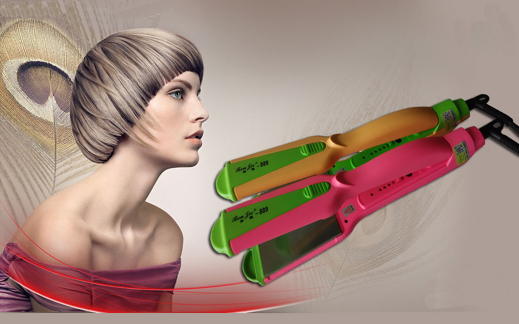 利力直发器发廊专用四档调温直发夹 负离子烫发器 宽板夹板拉直发0