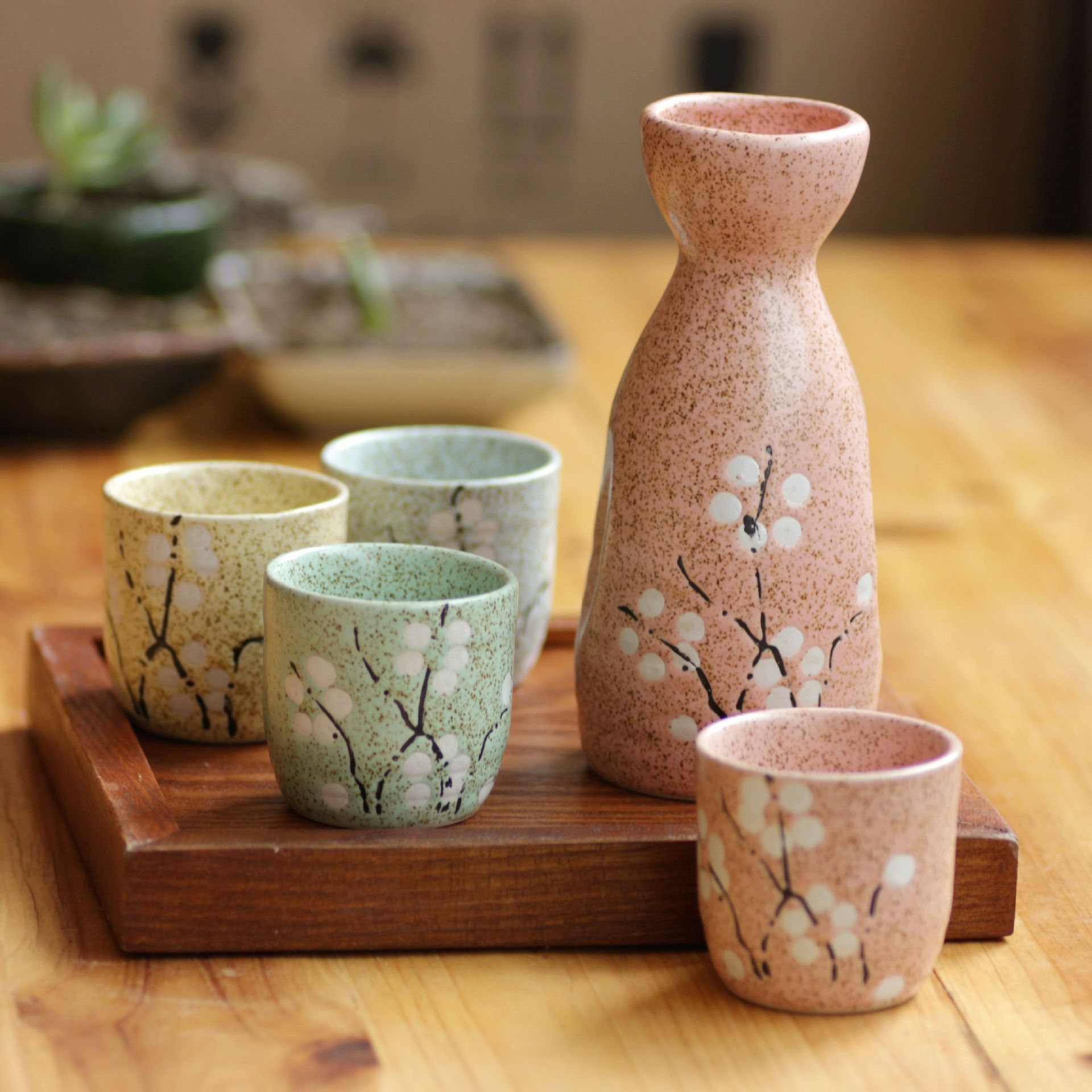 中秋酒具赠送品 陶瓷小酒具套装 新款酒壶酒杯 一壶四杯 赠品礼品