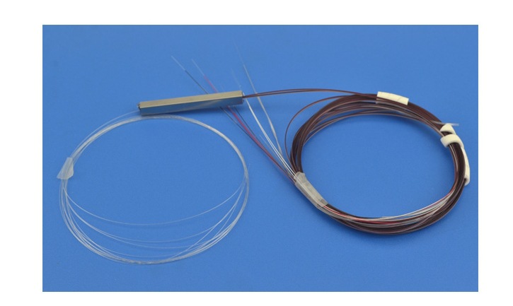 1分8分路器裸器件/裸纤 1分8微分光分器 钢管式分路器 光纤分路器