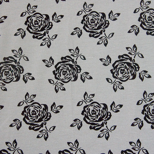 女式面料 秋冬 厂家直销 金银线单面植绒玫瑰花纹理85421