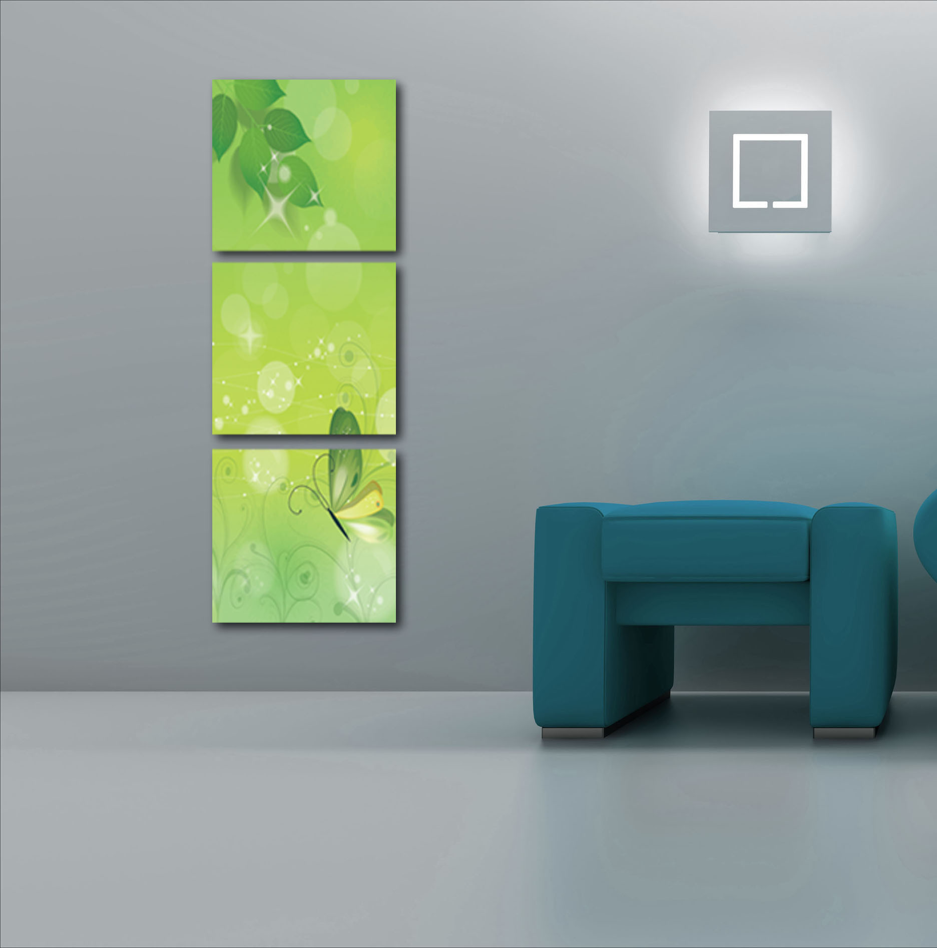 耐饰 时尚简易内框无框画 三拼组合装饰画 工艺画 艺术挂画 pt470