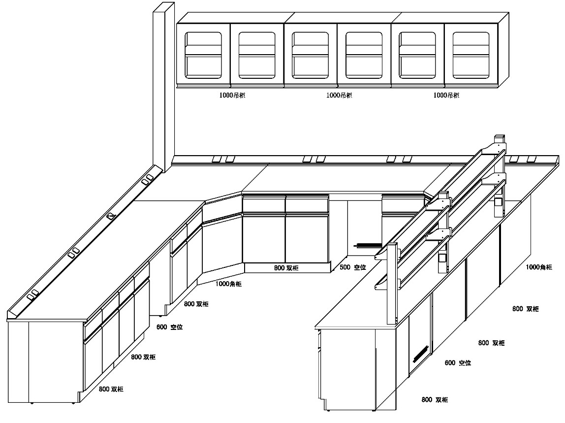 带水槽/实验室操作台/实验室家具/实验边台/全木实验台实验台图片_28