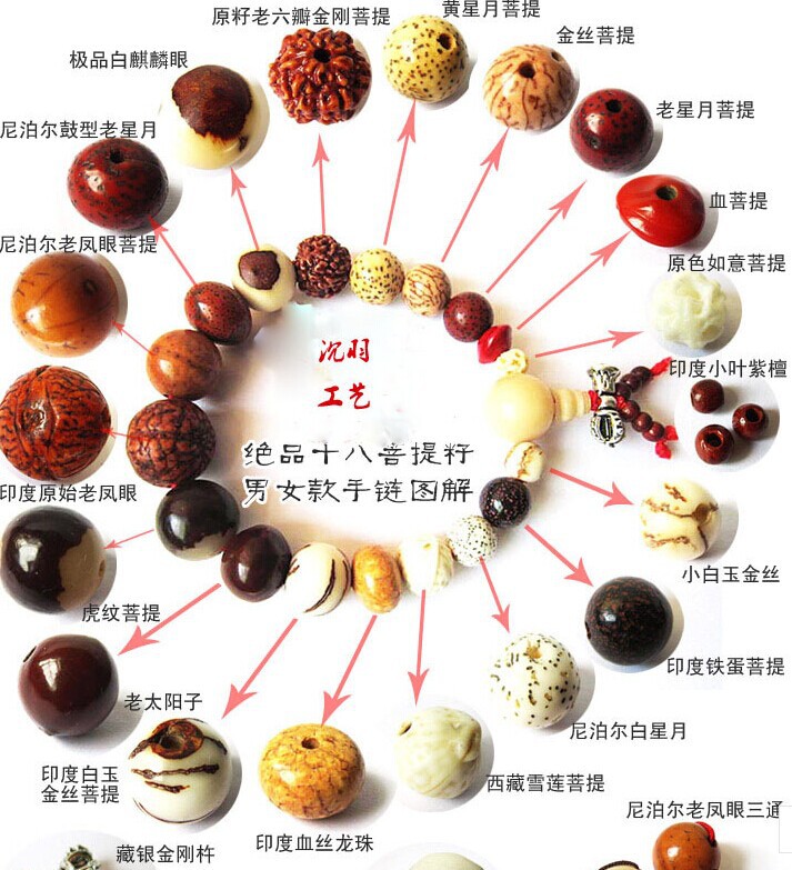 天然三面打磨菩提根佛珠手链 菩提子念珠手串 厂家批发