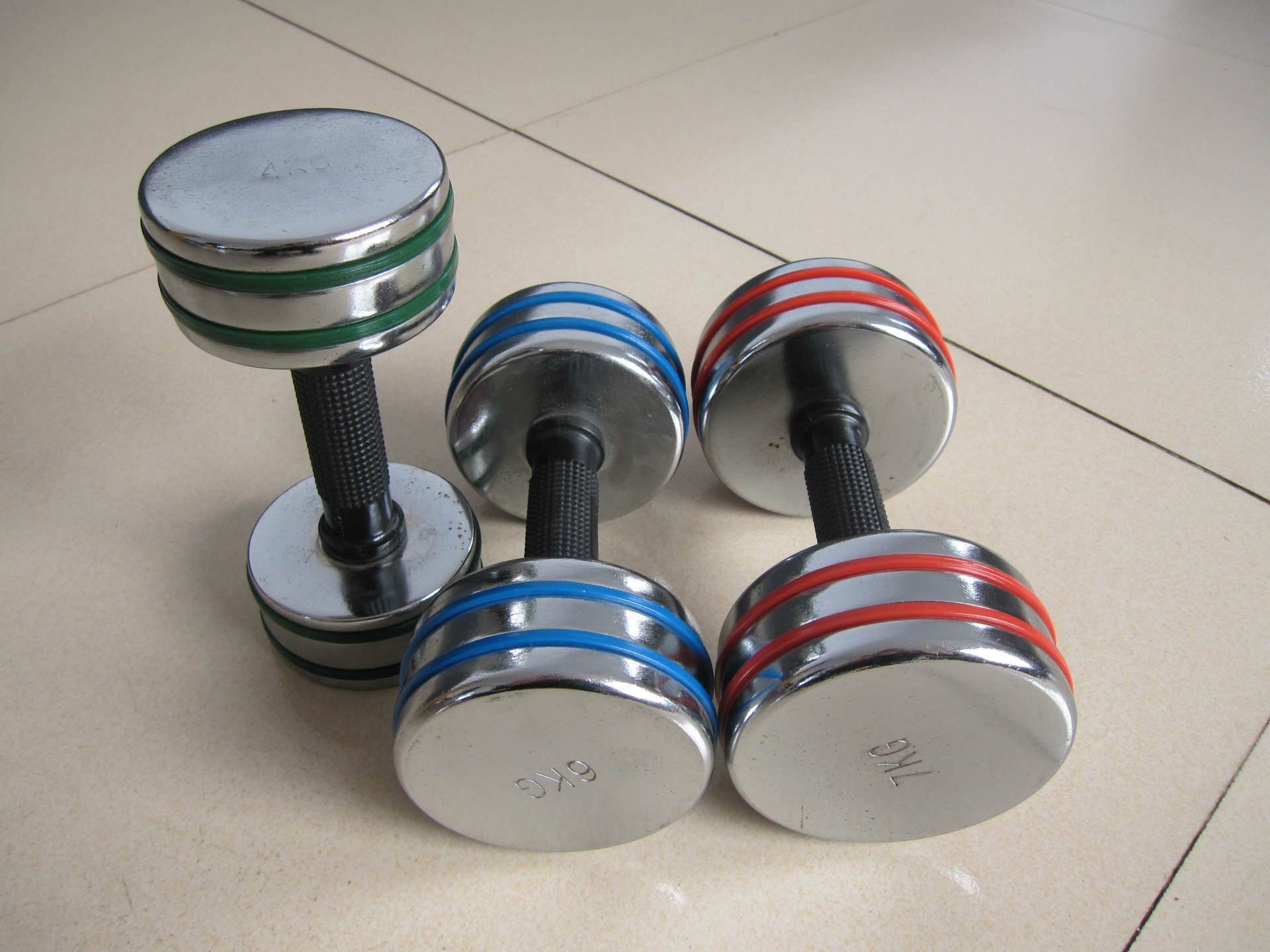 厂家直销 出口品质 银色电镀哑铃 底价出售