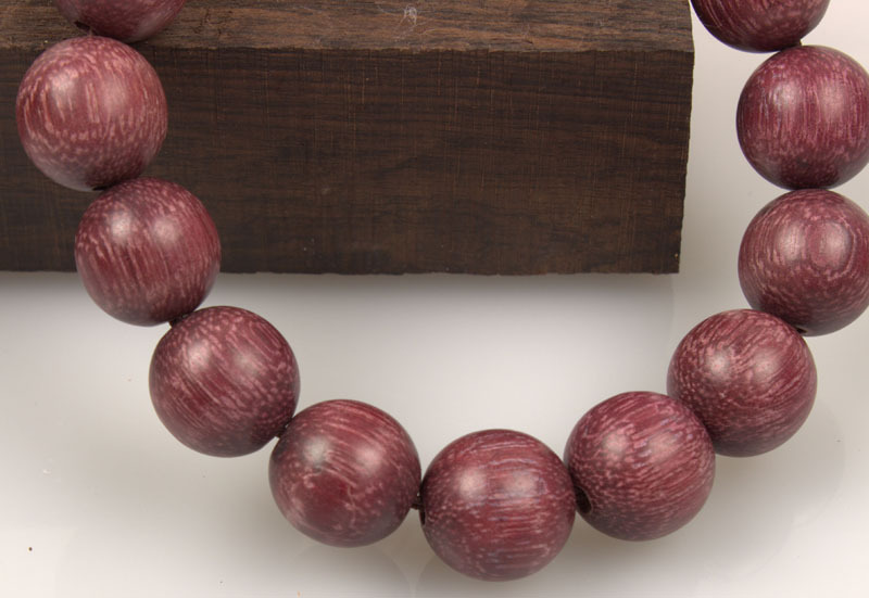 12mm玫瑰木手链 正宗紫芯佛珠手链 天然檀香手串 时尚手.