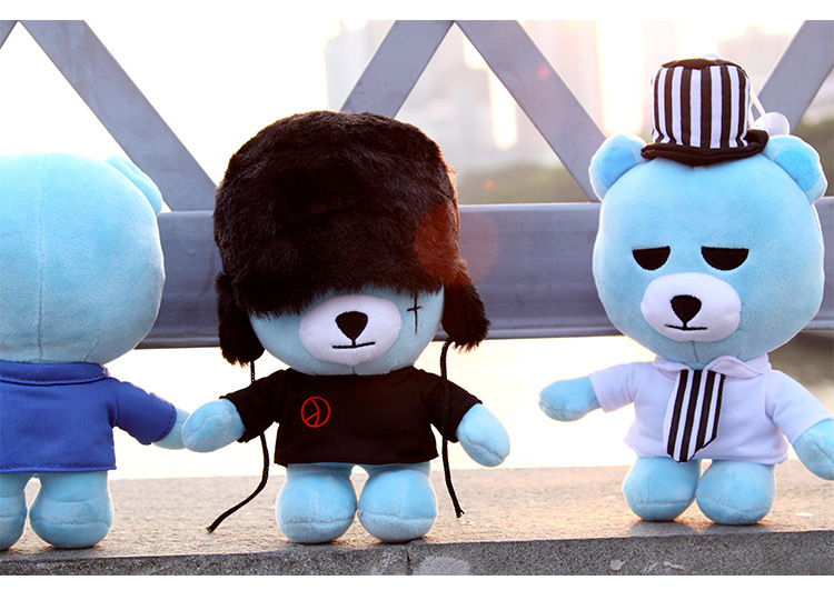 最新供应 毛绒公仔 yg bear bigbang 权志龙gd崔胜贤top韩国明星熊