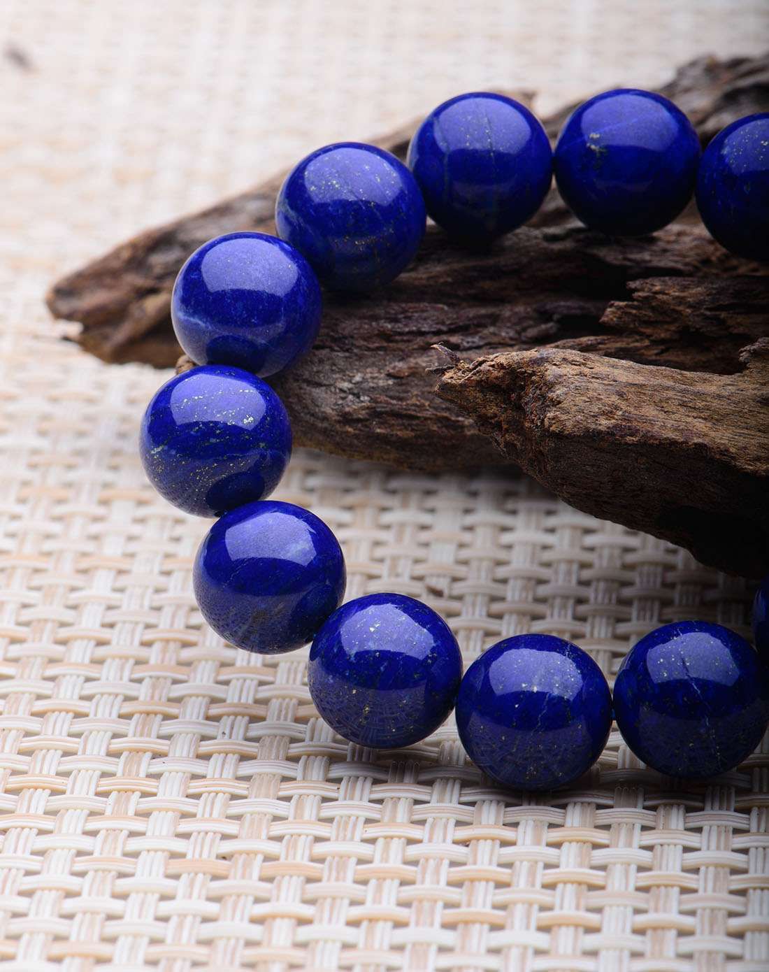 帝王青金石手链 男女款开光佛珠手串天然水晶饰品本命年必备