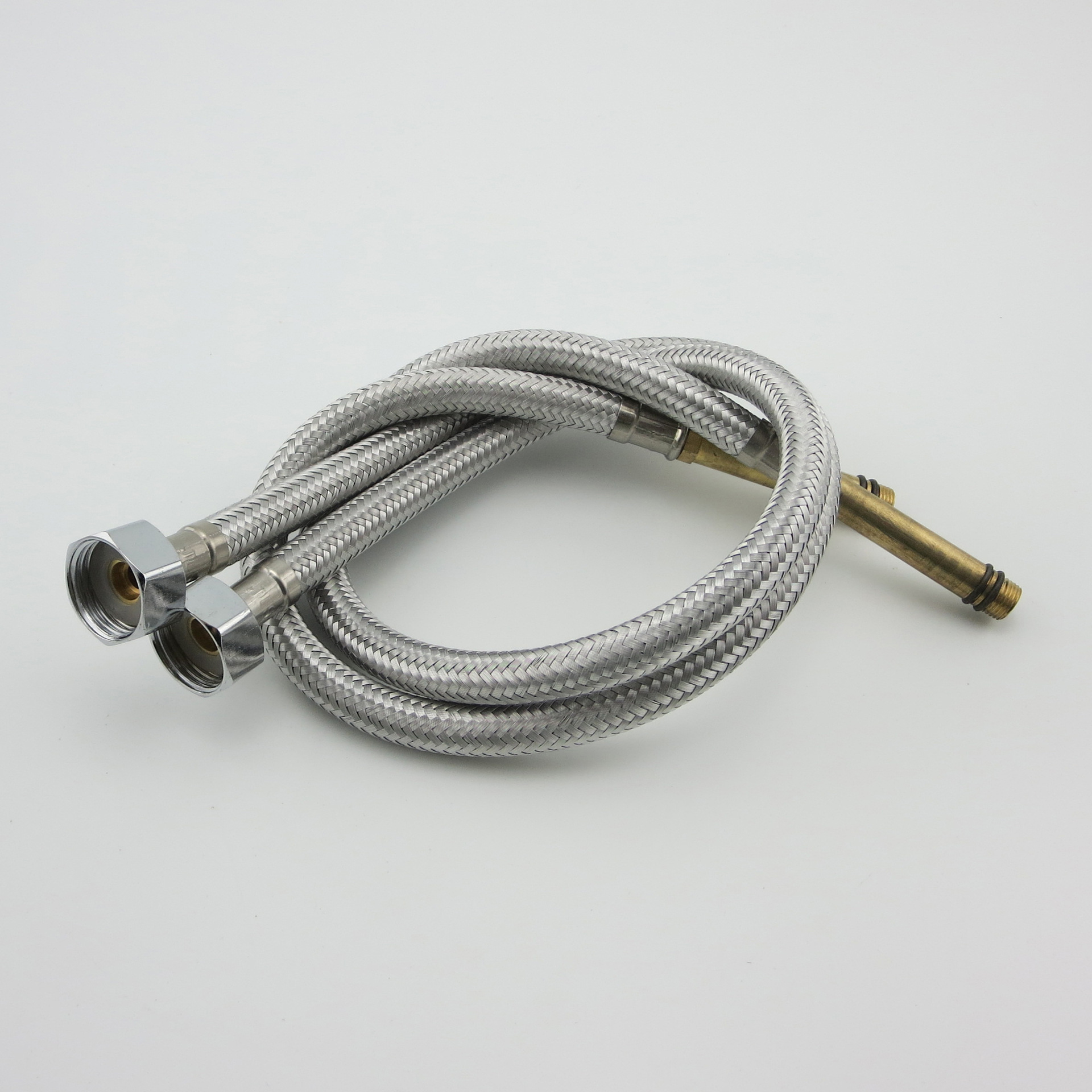 厂家批发 铝丝编制软管 厨房菜盆水龙头专用进水管 单头软管批发