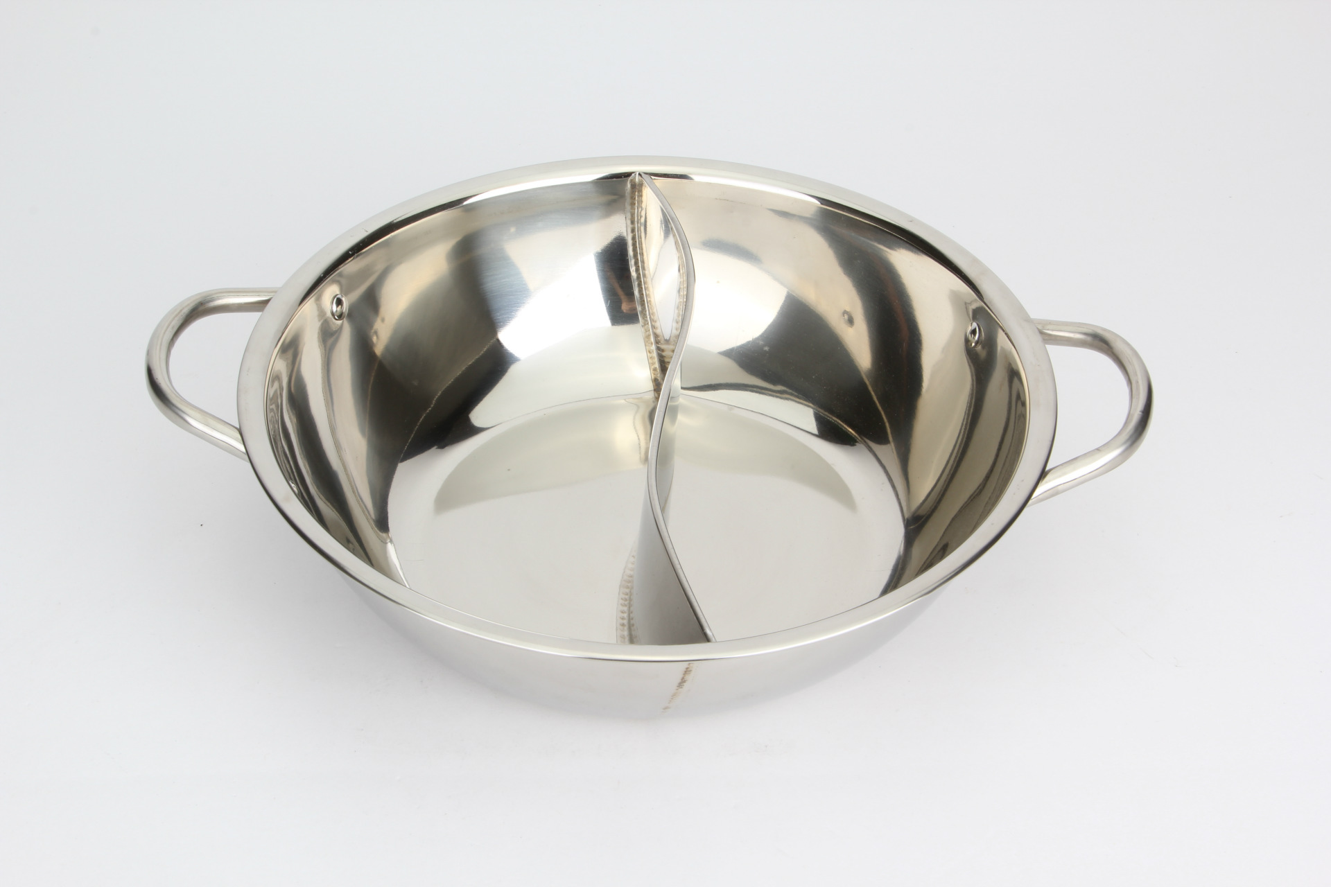 加厚鸳鸯火锅 鸳鸯火锅 电磁炉专用两味火锅盆 小肥羊分格火锅盆