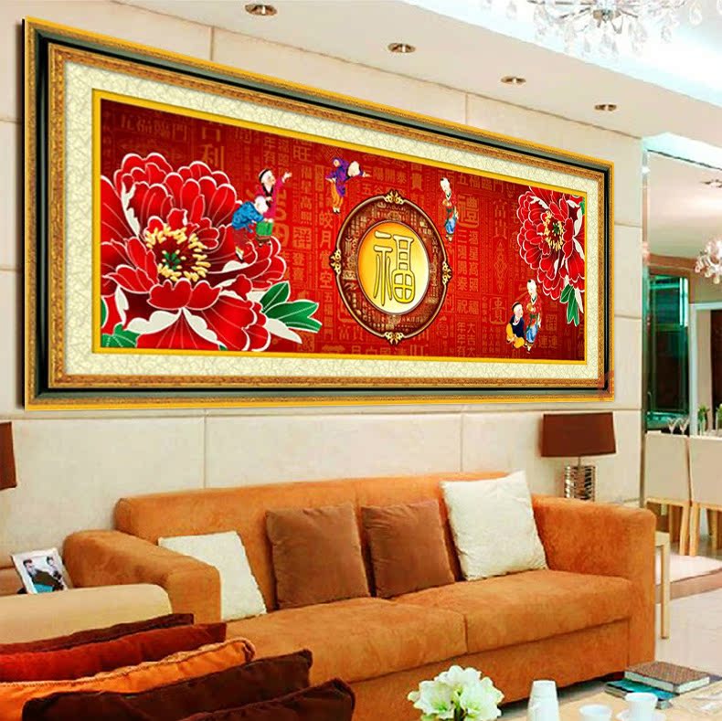 包邮十字绣 款钻石画 5d立体圆钻水钻贴钻画 厂家批发 字画0454福