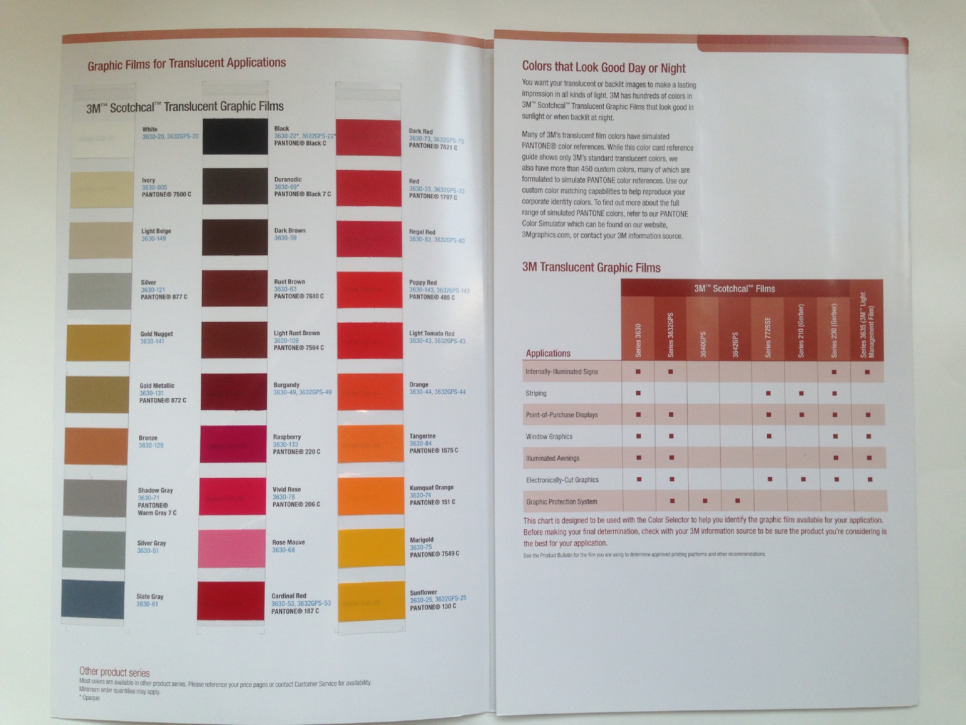 3m3630透光贴膜色卡 3m3630色卡 3m色卡 3m贴膜样册