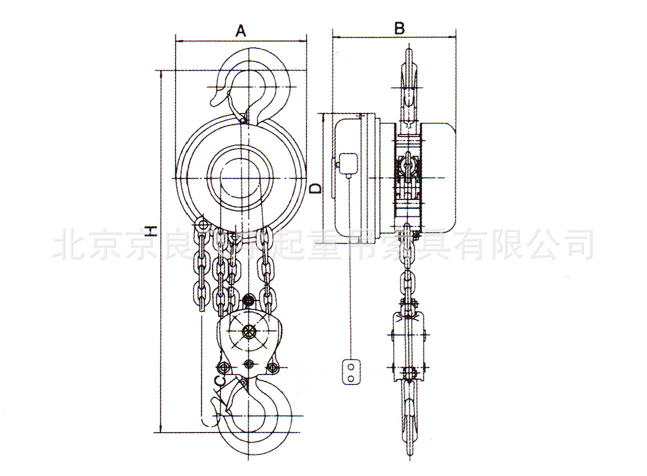 手动倒链组装示意图图片