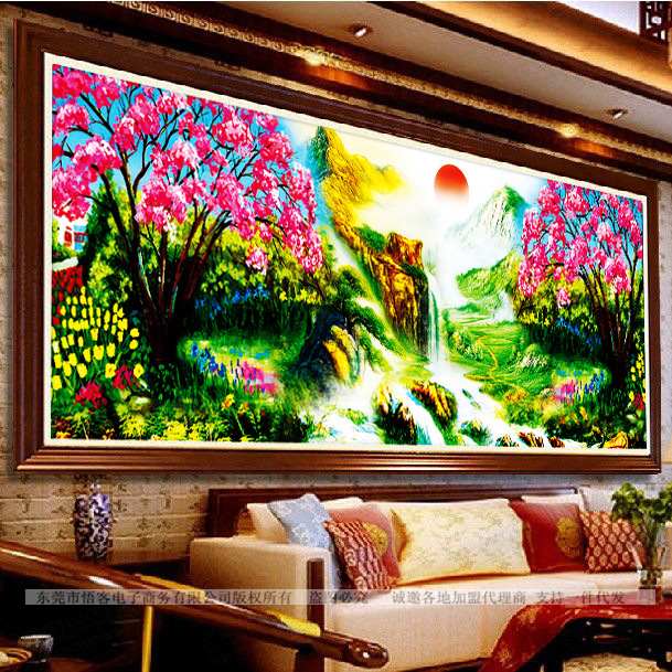 5d十字绣精准印花锦绣山河客厅最新款风景系列大画十字绣