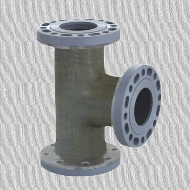 厂家供应 frp/upvc 玻璃钢复合法兰三通 upvc化工管件