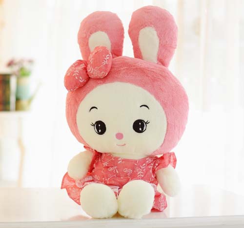 大号大眼裙兔公仔米菲兔毛绒玩具公主兔娃娃创意可爱女孩批发