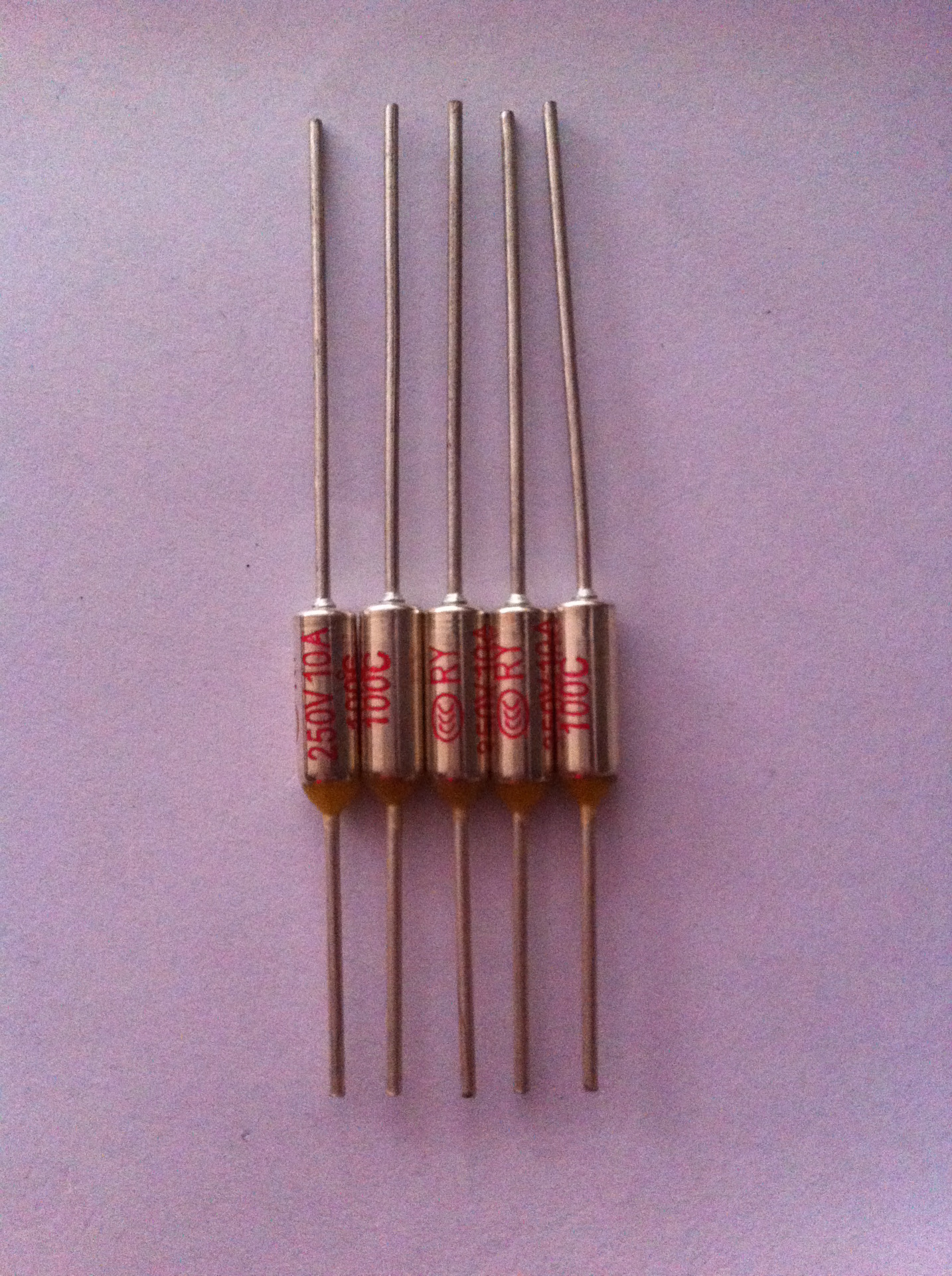 厂家直销 ry熔断器10a 100° 电饭煲等通用熔断器 尖头管状熔断器