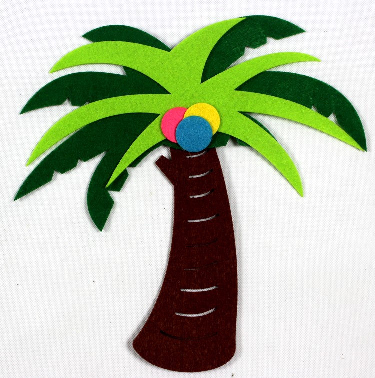 幼儿园装饰用品批发教室主题墙面布置 无纺布椰子树(大号)墙贴