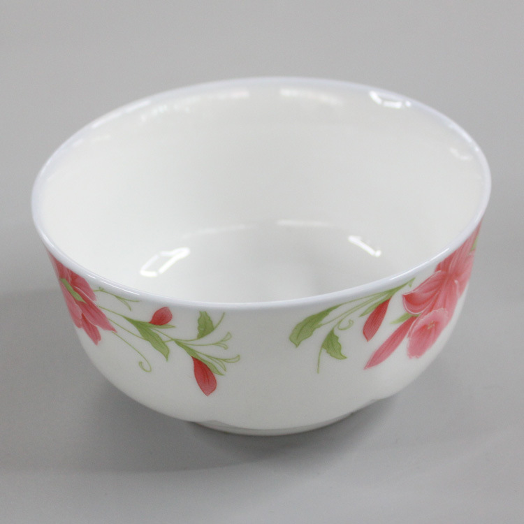 高档红杜鹃4.5荷花碗 家居用碗 酒店特供专用碗 图案随机