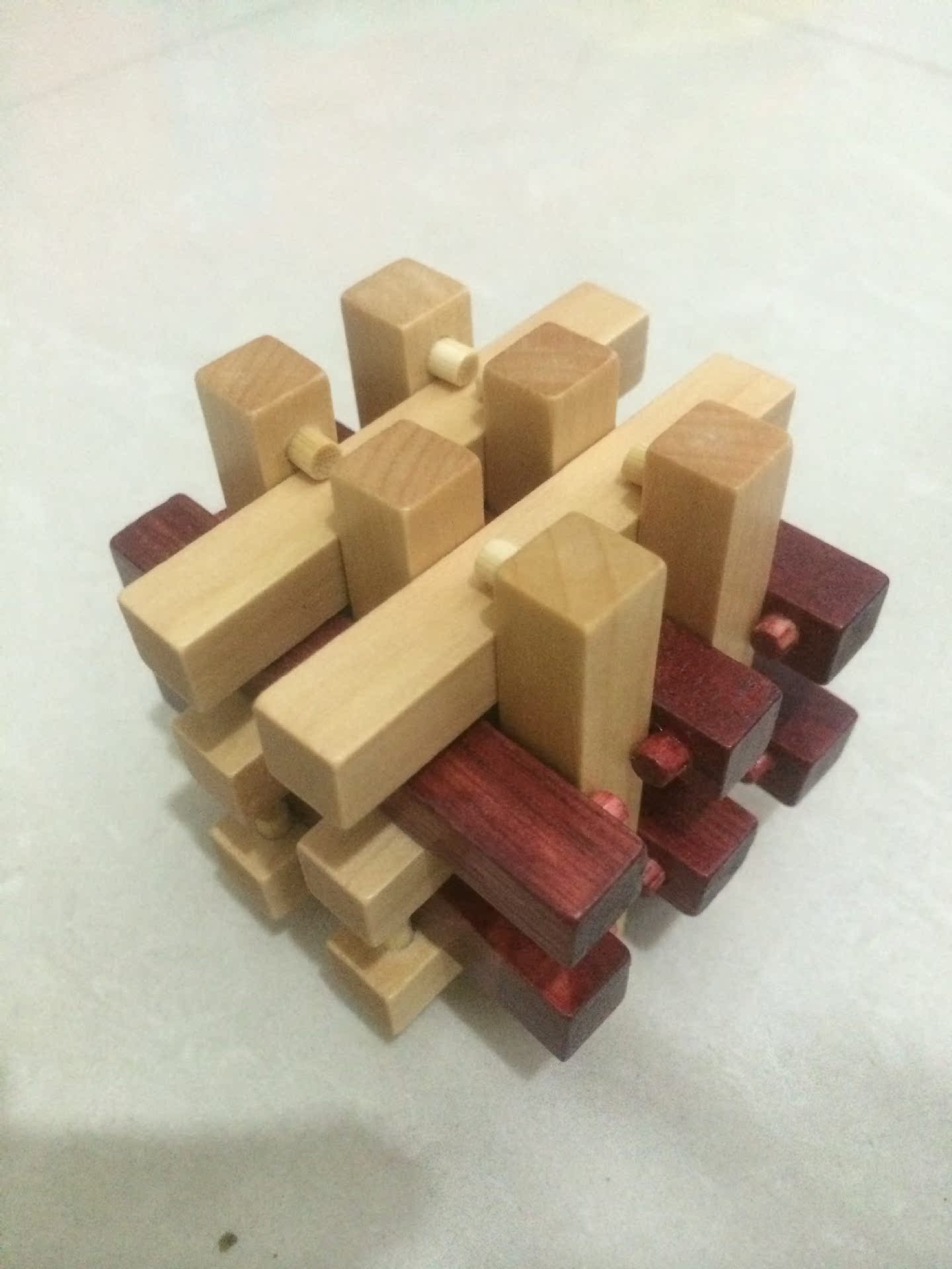 双色十八根 十八柱 18根 孔明锁 解锁玩具